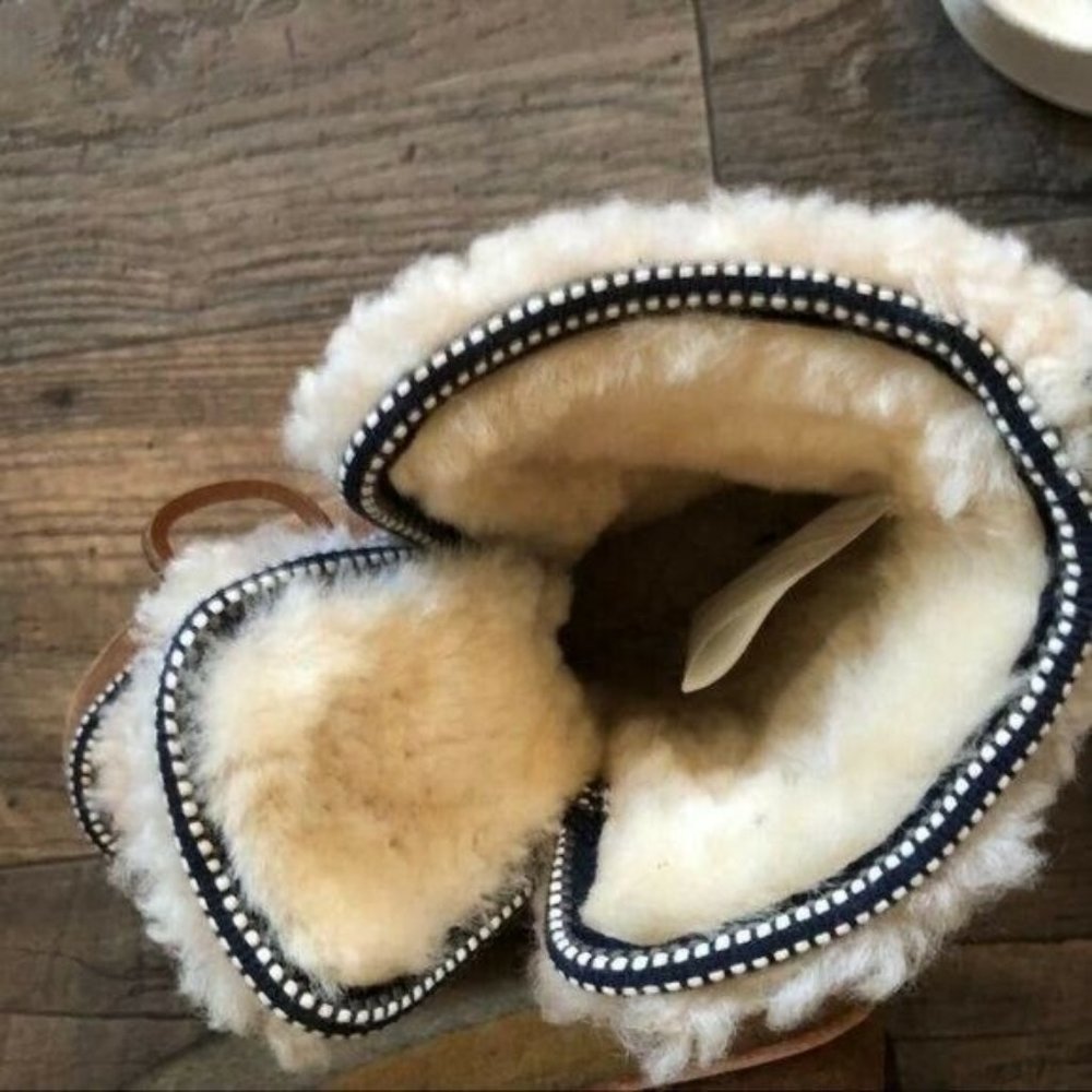 Tory Burch sheepskin lampskin  booties - Picture 3 of 4